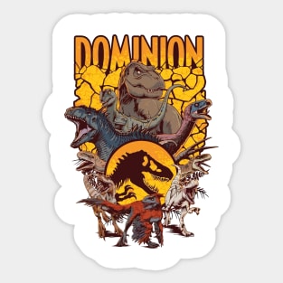 Jurassic Dominion: Dinosaur Ensemble Design Sticker